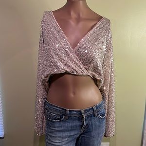 Sequin Crop Top